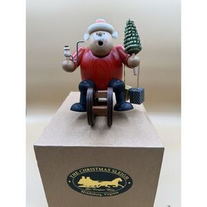 KWO Sitting Santa German Christmas Incense Smoker Handcrafted Erzgebirge Germany